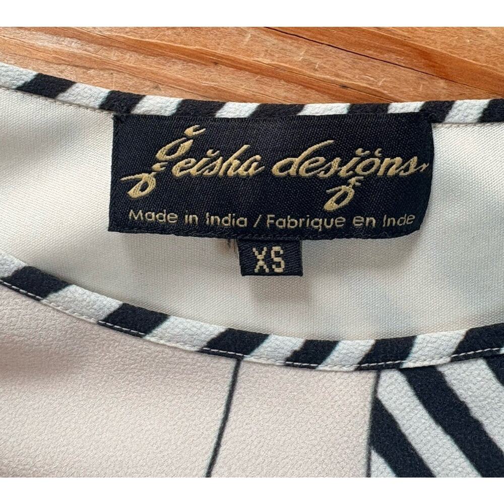 Geisha Designs Women’s Sleeveless Patterned Dress Size XS White M4 - Picture 4 of 8